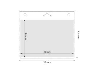 Poziome etui do identyfikatorów KONGRES z folii PVC – skuteczna ochrona kart dostępu. od AMGS Group.