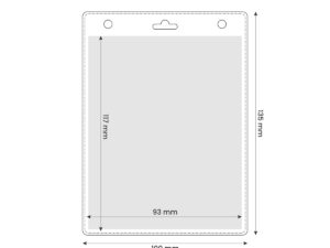 Pionowe etui do identyfikatorów KONGRES z folii PVC – skuteczna ochrona kart dostępu. Od AMGS Group.
