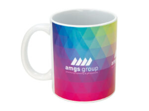 kubek ceramiczny z nadrukiem reklamowym, idealny do personalizacji. od AMGS Group
