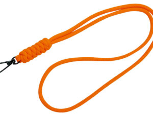 Długa Smycz pleciona paracord z personalizowaną metką z logo firmy. Od AMGS Group.
