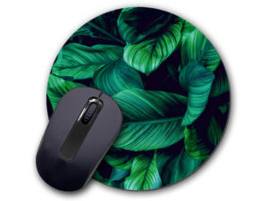Okrągła podkładka pod mysz z logo firmy – sublimacyjny nadruk full color od AMGS Group