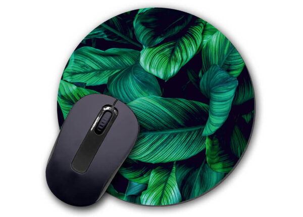 Okrągła podkładka pod mysz z logo firmy – sublimacyjny nadruk full color od AMGS Group